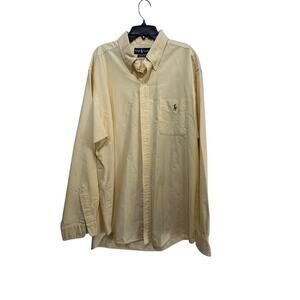 Vintage Polo by Ralph Lauren butter Yellow Oversized Button Down Shirt Size XL